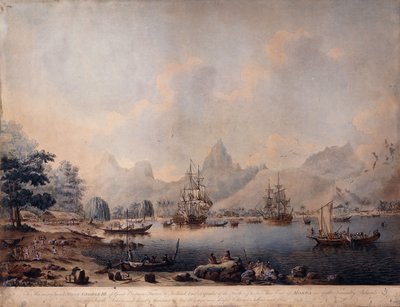 Una vista di Moorea, 1787 da John the Younger Cleveley