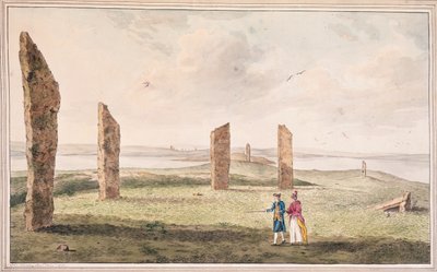 Veduta di un Semicerchio di Pietre sulle Rive del Lago Stenhouse nell