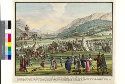 Accampamento imperiale russo a Neurauth a Innsbruck 1799 da Jokob Placidus Altmutter