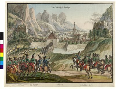 La conquista del Luziensteig da parte delle truppe austriache 1799 da Jokob Placidus Altmutter