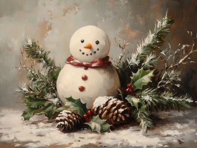 Accogliente pupazzo di neve invernale da Jolly and Dash