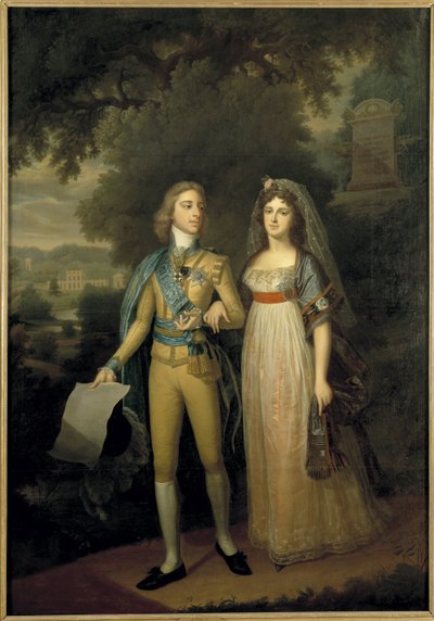 Gustavo IV Adolfo di Svezia - Ritratto di Gustavo IV Adolfo di Svezia (1778-1837) e Federica Dorotea Guglielmina di Baden (1781-1826), regina di Svezia da Jonas Forsslund
