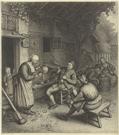 Contadini sulla terrazza di una locanda da Jonas Suyderhoef