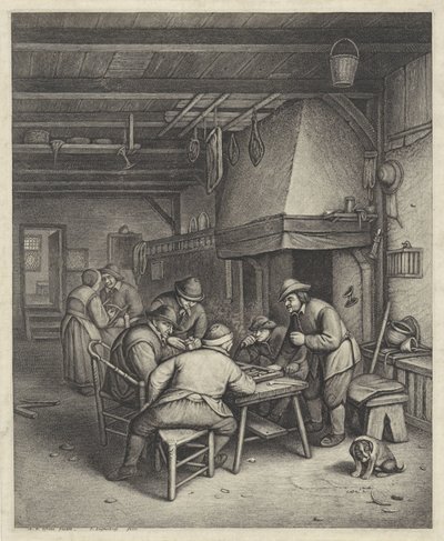 Interno contadino con giocatori di tric-trac da Jonas Suyderhoef