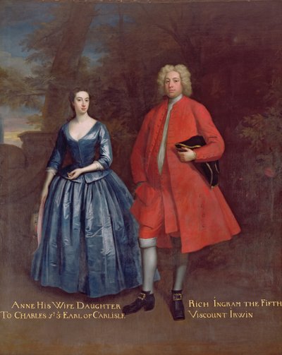 Ritratto di Rich, 5° Visconte Irwin e sua moglie Anne, c.1715-20 da Jonathan Richardson