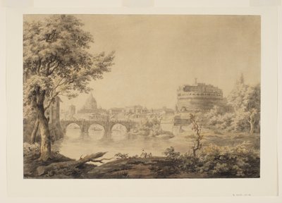 Veduta di Roma con San Pietro e Castel Sant