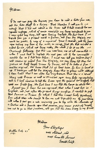 Lettera di Jonathan Swift a Henrietta Howard, 21 novembre 1730 da Jonathan Swift