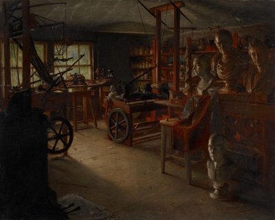La stanza di lavoro di James Watt, Heathfield Hall, XIX secolo da Jonathon Pratt