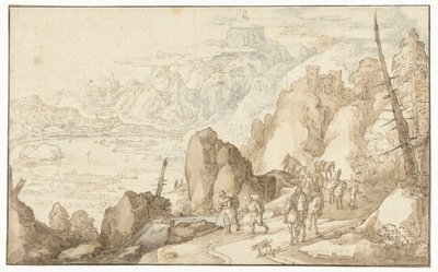 Paesaggio con viaggiatori da Joos de Momper (II)