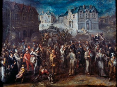 Guerre religiose tra cattolici e protestanti: “Processione della Lega nel 1590 o 1593” da Joos or Jodocus van Winghe
