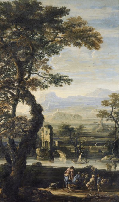 Pastori sulla riva del fiume da Joos or Josse de Momper