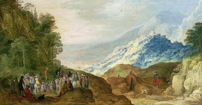 Il sermone della montagna da Joos or Josse de Momper