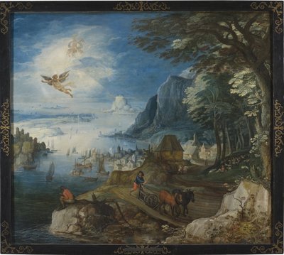 Paesaggio con la caduta di Icaro da Joos or Josse de The Younger Momper