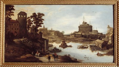 Veduta del Tevere e del Castel Sant