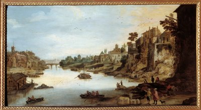Veduta del Tevere a Roma da Joos or Josse de The Younger Momper
