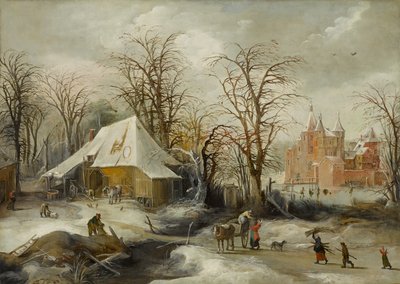 Paesaggio invernale da Joos or Josse de The Younger Momper