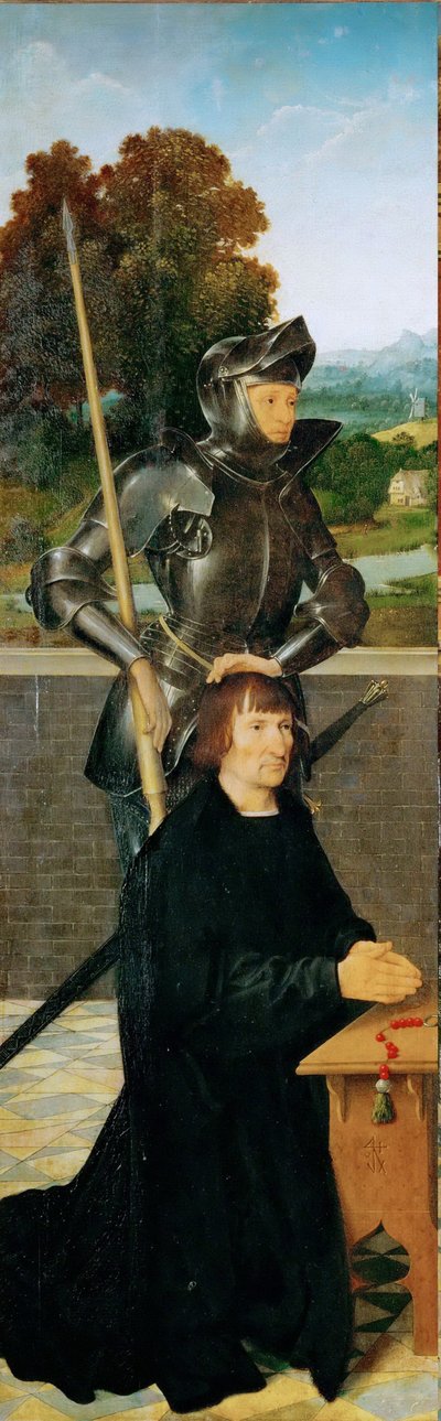 San Giorgio e il donatore (Altare alato, pannello sinistro) da Joos van Cleve