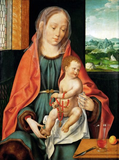Arte fiamminga: La Vergine e il Bambino di Joos van Cleve, ca 1530. Olio su legno, 74,3x56. Museo di Storia dell
