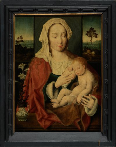 Vergine Santa con Gesù Bambino dormiente da Joos van Cleve