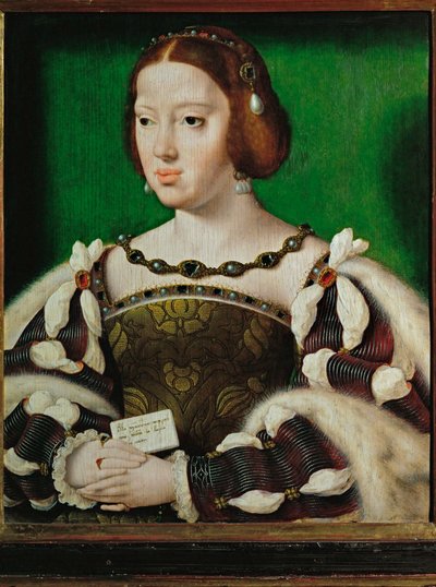 La regina Eleonora di Francia, moglie di Francesco I di Francia, figlia di Filippo il Bello, sorella dell