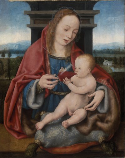 La Vergine con il Bambino che beve il vino da Joos van Cleve
