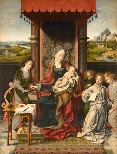 Vergine e Bambino con angeli da Joos van Cleve