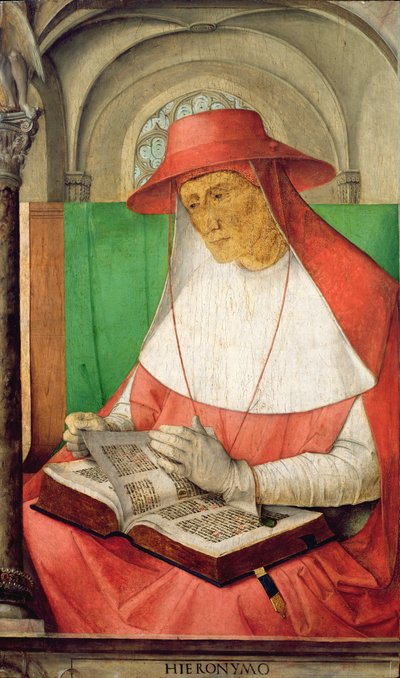 Ritratto di San Girolamo (347-420) c.1475 da Joos van Gent