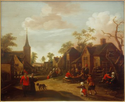 Strada di villaggio animata da Joost Cornelisz. Droochsloot