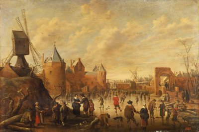 Inverno in una città olandese da Joost Cornelisz. Droochsloot