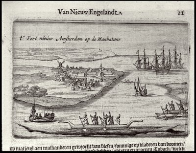 Veduta di New Amsterdam da Joost Hartgers