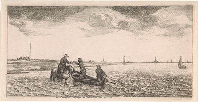 Ricevimento della posta da parte di un postino a cavallo da Joost van Geel