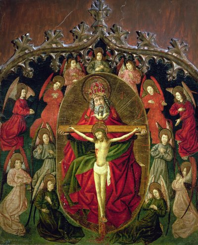 La Santissima Trinità circondata da angeli da Jorge Ingles