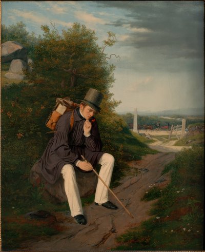 Un artista in pausa durante l