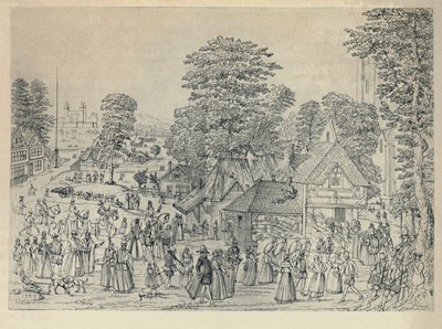Una festa di nozze a Bermondsey, 1590, 1920 da Joris Hoefnagel