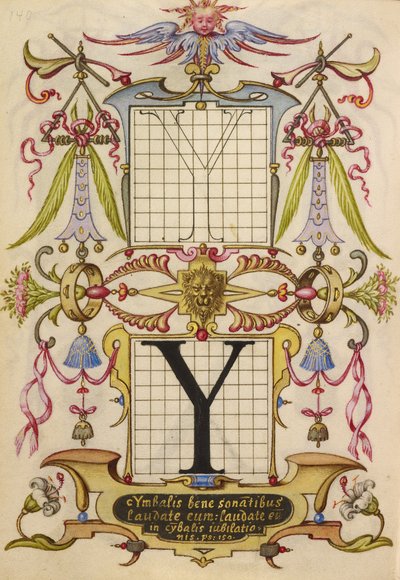 Ungherese - Guida alla costruzione della lettera Y - Google Art Project da Joris Hoefnagel