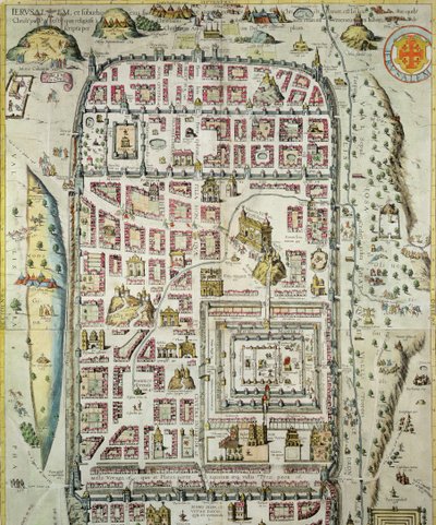 Mappa di Gerusalemme e dell