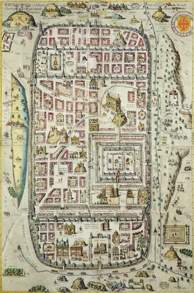 Mappa di Gerusalemme e dell