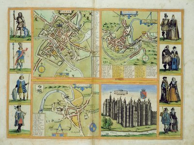 Mappe di York, Shrewsbury, Lancaster e Richmond, da 