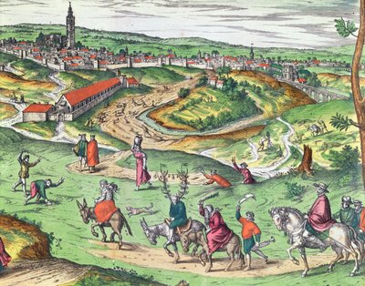 Piano della città di Siviglia, da Civitates Orbis Terrarum di Georg Braun e Frans Hogenberg (dettaglio) da Joris Hoefnagel