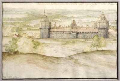 Veduta del Palazzo di Nonsuch nel Surrey, 1567-8 da Joris Hoefnagel
