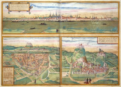 Metz, Wurtzburg e Sittensen, da Civitates Orbis Terrarum di Georg Braun (1541-1622) e Frans Hogenburg (1535-90), c.1572 da Joris after Hoefnagel