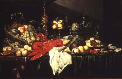 Natura morta con aragosta da Joris van (school of) Son