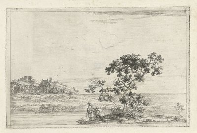 Paesaggio con figure vicino a un albero da Joris van der Haagen