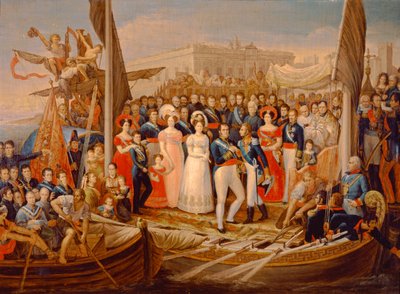 Ferdinando VII sbarca nel porto di Santa Maria, XIX secolo da José Aparicio