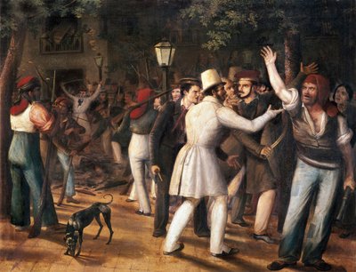 Ammutinamento sulle Ramblas, Barcellona (rivolta popolare del 5 agosto 1835) da José Arrau y Barba