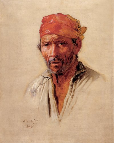 Studio della testa di Caipira da José Ferraz de Almeida Júnior