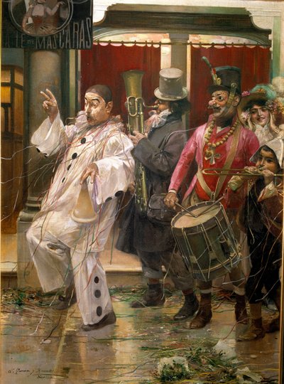 Carnevale a Siviglia, XIX secolo (dipinto a olio) da José García Ramos