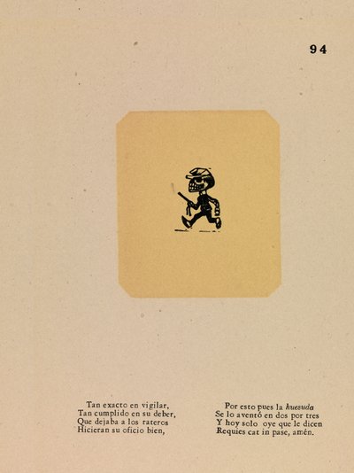 Calavera per il poliziotto da José Guadalupe Posada