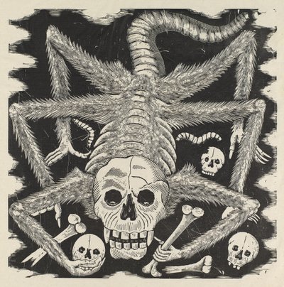 Calavera huertista, c.1914, stampato 1930 da José Guadalupe Posada