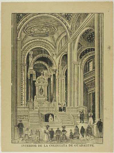 Interni della Collegiata di Guadalupe da José Guadalupe Posada